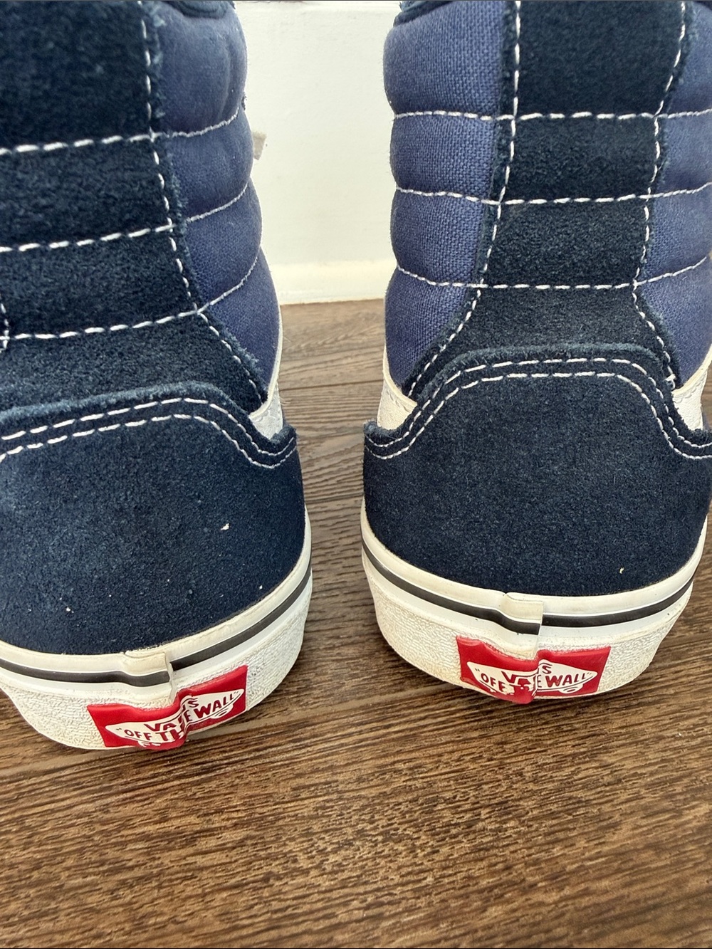 Vans Mens Two-Tone Blue Sk8-Hi High-Top Sneakers 8 - Picture 4 of 9